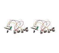 Reinscer 2X Cablaggio per Chitarra Strat Precablato 3 Potenziometri da 500K 1 Volume 2 Manopole di Controllo Tono Interruttore A 5 Vie, Parti per Chitarra Elettrica