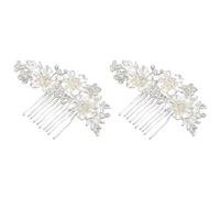 Reinscer 2X Capelli da Sposa Pettini Vintage Imitazione di Forcine Prom Gioielli Motivo Floreale Accessori per Capelli Perni Donna