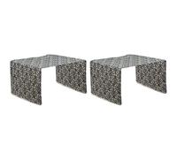 Reinscer 2X Copertura Antipolvere per Frigorifero nel Porcellana Blu E Bianca Copertura per Lavatrice con