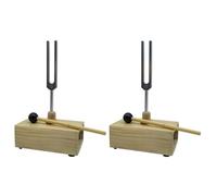 Reinscer 2X Diapason Vibrazione 512HZ con Cassa di Risonanza In Legno Strumento Sperimentale per Terapia del Suono, Yoga, Meditazione