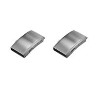 Reinscer 2X Fibbia 'Orologio Chiusura Pieghevole di Sicurezza Fresata Chiusura di Ricambio per Cinturino in Acciaio Inossidabile, 22 mm