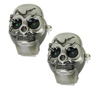 Reinscer 2X Flip-Up Skull Copertina Delle Orologio ' Cinturino per Unisex - Batteria Inclusa