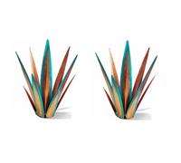 Reinscer 2X Grande Scultura Rustica di Tequila, Piante di Agave nel Metallo per Cortile Esterno, Decorazioni per La Casa Dipinte Un Mano 55 cm