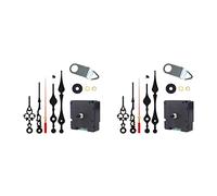 Reinscer 2X Kit Meccanismo di Movimento 'Orologio DIY Silenzioso Radiocontrollato modalità Segnale DCF con 4 Set di Sostituzione delle