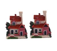 Reinscer 2X Mini Casa nel Resina Casa nel Miniatura Fata Giardino Paesaggio Casa Giardino Decorazione Mestieri nel Resina 4 Stili Colore Casuale