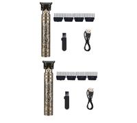 Reinscer 2X Rasoio per Taglio di Capelli per Uomo Ricarica Rasoio per Adulti Elettrico Vintage Clipper Rasoio per Casa Ricarica USB Barbiere A