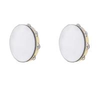 Reinscer 2X Tamburello per Adulti 10 Pollici Tenuto Nel Mano Drum Bell Metal Jingles Percussion Gift Musical Educational Instrument