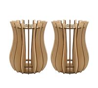Reinscer 2X Vaso, Vaso Puzzle in Legno, Espositore per Set di Blocchi di Costruzione per Bouquet Finto, Regalo per Gli Amanti dei Fiori