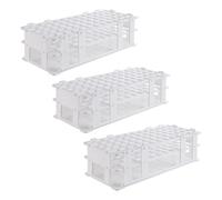 Reinscer 3 Pezzi Portaprovette nel Plastica, 60 Fori, per Provette da 16 Mm, Bianca, Portaprovette da Laboratorio Staccabile (60 Fori)