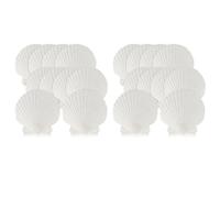 Reinscer 30 Pezzi di Conchiglie di Mare Naturali Bianche, Conchiglie di Capesante da 4-4,7 Pollici per DIY, Servire, Cuocere al Forno E Altro Ancora