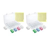 Reinscer 304 Pezzi di Accessori per Punto Croce tra Cui Bobine di Filo da Ricamo Scatola Organizer per Punto Croce E Adesivo con Numero di Filo Interdentale
