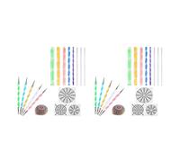 Reinscer 32 Pezzi Mandala Punteggia Gli Strumenti per Dipingere Le Rocce Mandala Stencil Kit Strumenti per Scolpire L'Argilla con Stilo Un Sfera