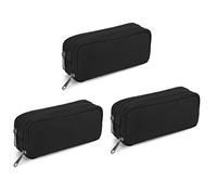 Reinscer 3X Astuccio per Matite di Grande Capacità Astuccio Portaoggetti Oxford Astuccio per Pennarelli Astuccio per Cancelleria Semplice Organizer per Ufficio Scolastico Nero