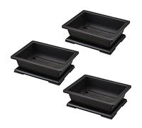 Reinscer 3X Grande Vaso di Fiori Rettangolo Bonsai Vivaio Fioriera Balcone Contenitore 29 x 21 x 10,5 cm