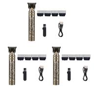 Reinscer 3X Rasoio per Taglio di Capelli per Uomo Ricarica Rasoio per Adulti Elettrico Vintage Clipper Rasoio per Casa Ricarica USB Barbiere A
