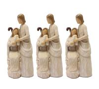 Reinscer 3X Statue della Sacra Famiglia Gesù Giuseppe Statuetta Religiosa Cattolica Decorazioni per La Casa per Presepe Domestico Regalo di Natale