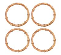 Reinscer 4 Pcs HoLzerne Rotondo Sacchetto di Bambù Parti di Sacchetto Fatto A Mano Sacchetto Di Soldi Maniglie Per