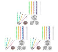Reinscer 48 Pezzi Mandala Punteggia Gli Strumenti per Dipingere Le Rocce Mandala Stencil Kit Strumenti per Scolpire L'Argilla con Stilo Un Sfera