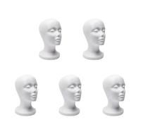 Reinscer 5X Modello di Testa di Manichino nel Schiuma Occhiali da Sole Supporto per Occhiali Supporto per Cappellino Supporto per Display Cuffia con Testa di Manichino Espositore Espositore