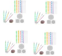 Reinscer 64 Pezzi Mandala Punteggia Gli Strumenti per Dipingere Le Rocce Mandala Stencil Kit Strumenti per Scolpire L'Argilla con Stilo Un Sfera