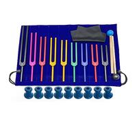 Reinscer 9 PCS Colorato Diapason In Lega di Alluminio Diapason per Terapia, Terapia Vocale Blu