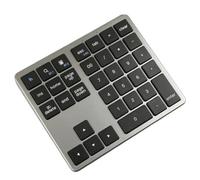 Reinscer Blocco numerico Bluetooth da 2,4 G, ultra sottile, tastierino numerico USB ricaricabile per iOS, Android, nero