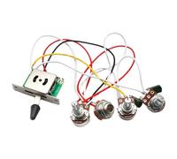 Reinscer Cablaggio per Chitarra Strat Precablato 3 Potenziometri da 500K 1 Volume 2 Manopole di Controllo Tono Interruttore A 5 Vie, Sostituzione Chitarra Elettrica