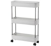 Reinscer Carrello a rotelle a 3 piani, contenitore sottile, la scrivania per ufficio, bagno, cucina, lavanderia, spazi ristretti