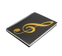 Reinscer Cartella per Spartiti, 60 Pagine, Porta Musicale, Adatta A Formato A4, Scrivibile e Rimovibile, Cartella Coro (Nero) Facile Installazione e Facile da Usare.