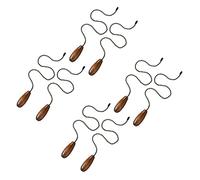 Reinscer Catena Un Soffietto per Tiranti Un 8 Pezzi Catena per Tiranti Un Prolunga nel Legno per Plafoniera Un Plafoniera (Noce)