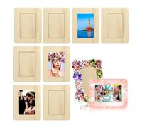 Reinscer Confezione da 10 Cornici in Legno Non Finite per Foto da 6 Pollici, Set di Cornici per Cartoline in Piedi, Kit Ricordo DIY