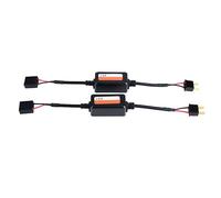Reinscer Confezione da 2 eliminatori di guasti H7 per auto, decoder LED, adattatore luce wireless Canbus, plastica nera