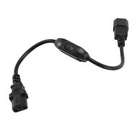 Reinscer di rete speciale PDU Usv, Iec 320 C14 a C13 con interruttore on/off, 30 cm, nero