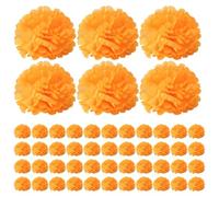 Reinscer Fiori di Calendula da 3,9 Pollici Giorno Artificiale del Fiore Morto 50 Pezzi Testa di Fiori di Calendula Finta per La Realizzazione di Ghirlande di Calendula