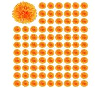 Reinscer Fiori di Calendula da 3,9 Pollici Giorno Artificiale del Fiore Morto 500 Pezzi Testa di Fiori di Calendula Finta per la Realizzazione di Ghirlande di Calendula
