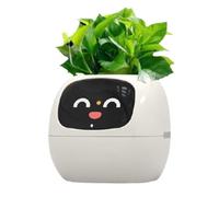 Reinscer Ivy Smart Planter, Piccolo Vaso da Fiori Ricaricabile Tramite USB per La Decorazione di Interni Che Rende Facile e Divertente La Raccolta delle Piante, Bianca