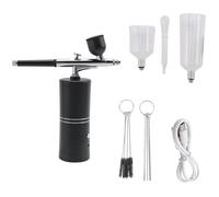 Reinscer Kit Aerografo con Compressore, Ricaricabile, Fili, Intasamenti, Set Aerografo Ad Alta Pressione per Nail Art, Trucco, Pittura, Durevole, Facile da Usare.