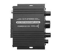 Reinscer Mini audio Power da 12 V, ricevitore audio digitale AMP, doppio canale, 20 W + 20 W, basso triplice regolatore di altezza per la casa