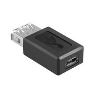 Reinscer Nero USB 2.0 tipo A femmina a micro USB B femmina convertitore adattatore