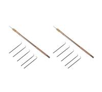 Reinscer Parrucca Crochet 10Pz di Ventilazione + 1 Supporto Nel per Pizzo Parrucca Ago Parrucchino Set di Ganci per Annodare Gancio Nel Rilievo