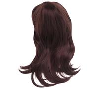 Reinscer Parrucche di Capelli Delle Donne Ladies Daily Natural Wave Scuro Parte di Separazione Sintetico Parrucche di Pizzo con Scoppi