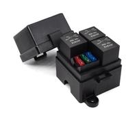 Reinscer Portafusibili a 3 vie, 4 , supporto relè, circuito, fusibile piatto ATO, porta relè, 12 V, relè 40 A