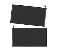 Reinscer Portamonete con cerniera per contanti, portafogli, portafogli, portafogli, borsa banca 11 x 6,1, 2 pezzi, Nero