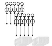 Reinscer Set di 20 aste per perline fai da te, tra cui 10 aste con perle e 10 sacchetti nero
