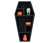 Reinscer Spooky Gothic - Mensole da parete in PVC per casa, camera da letto, soggiorno, bagno, 1 pezzo, colore: Nero