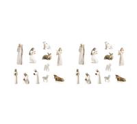 Reinscer Statua della Natività di Cristo Set del Presepe Statua del Presepe di Natale Piccolo Gesù Mangiatoia Decorazione della Chiesa nel Miniatura, 20 Pezzi