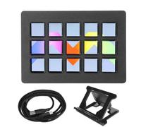 Reinscer Tastiera LCD personalizzata, 15 , azione di scatto nell'app, software, controller studio, macro, collegamento di gioco, console live streaming, durevole, facile da installare