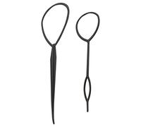Reinscer Topsy Tail - Fascia per capelli, 2 pezzi, colore nero