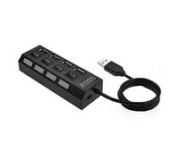 Reinscer USB 4 Port 2 Splitter con interruttore HUB 4 fori interruttore indipendente HUB USB2.0 Hub multifunzione