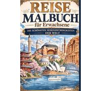 Reise Malbuch für Erwachsene: Die schönsten Sehenswürdigkeiten der Welt